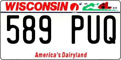 WI license plate 589PUQ