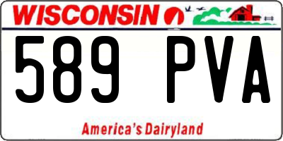 WI license plate 589PVA