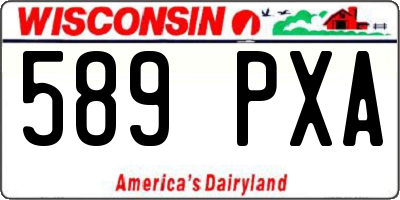 WI license plate 589PXA