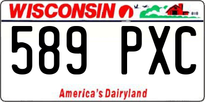 WI license plate 589PXC