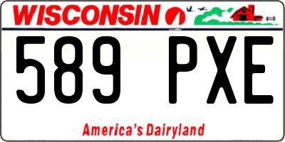 WI license plate 589PXE