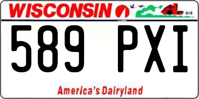 WI license plate 589PXI