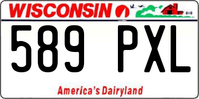 WI license plate 589PXL