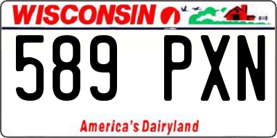 WI license plate 589PXN