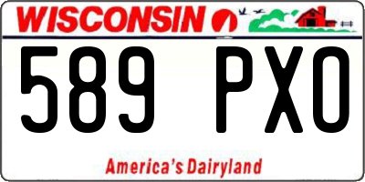 WI license plate 589PXO