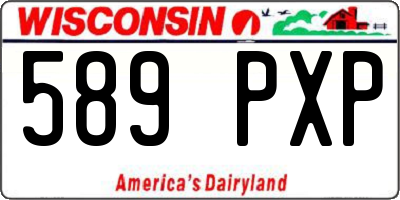 WI license plate 589PXP