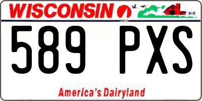 WI license plate 589PXS