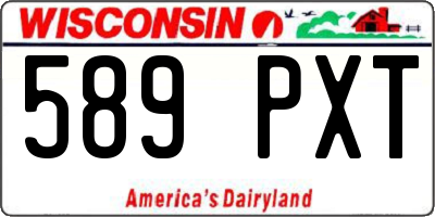 WI license plate 589PXT