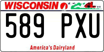 WI license plate 589PXU