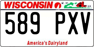 WI license plate 589PXV