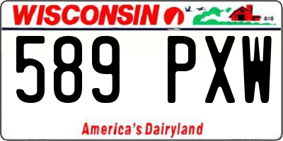 WI license plate 589PXW