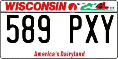 WI license plate 589PXY