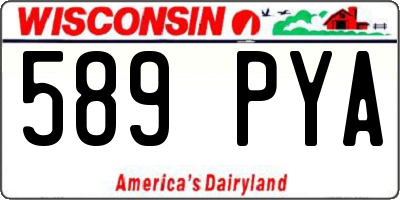 WI license plate 589PYA