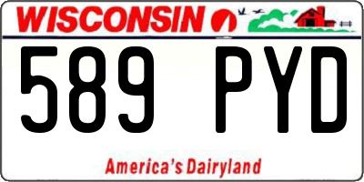 WI license plate 589PYD