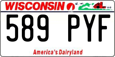WI license plate 589PYF