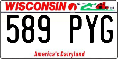WI license plate 589PYG