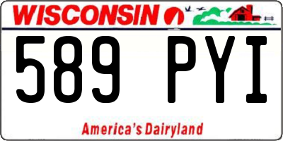 WI license plate 589PYI