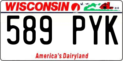 WI license plate 589PYK