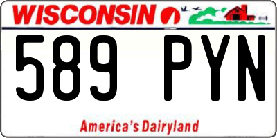 WI license plate 589PYN