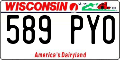 WI license plate 589PYO