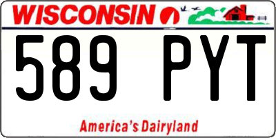 WI license plate 589PYT