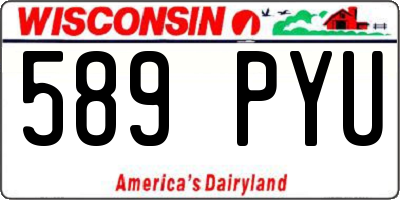 WI license plate 589PYU