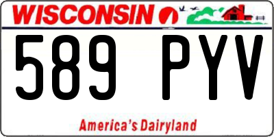 WI license plate 589PYV