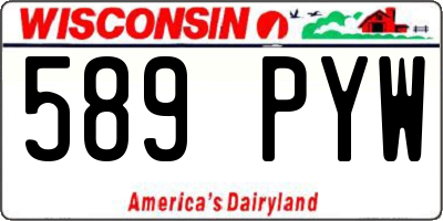 WI license plate 589PYW