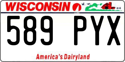 WI license plate 589PYX