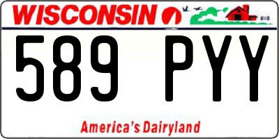 WI license plate 589PYY