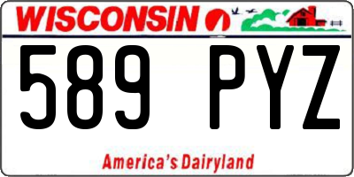 WI license plate 589PYZ