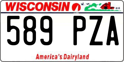 WI license plate 589PZA