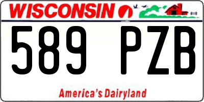 WI license plate 589PZB
