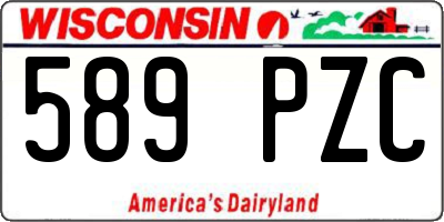 WI license plate 589PZC