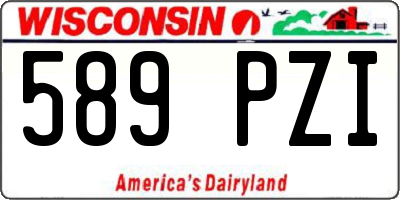WI license plate 589PZI