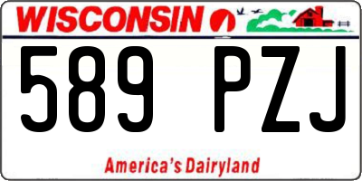 WI license plate 589PZJ