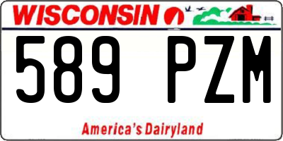 WI license plate 589PZM