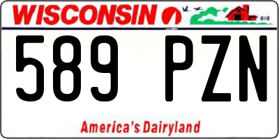WI license plate 589PZN