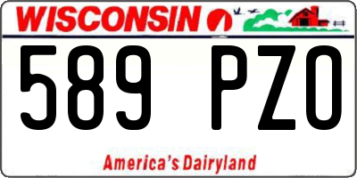 WI license plate 589PZO