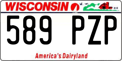 WI license plate 589PZP