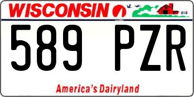WI license plate 589PZR