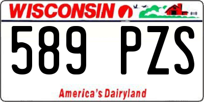 WI license plate 589PZS