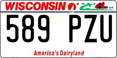 WI license plate 589PZU