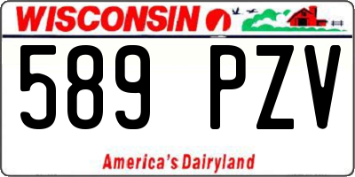 WI license plate 589PZV