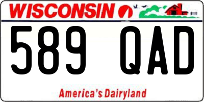 WI license plate 589QAD