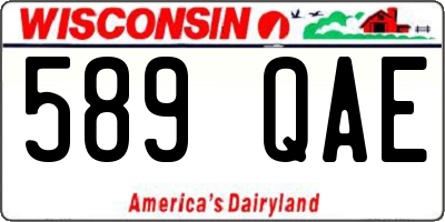 WI license plate 589QAE