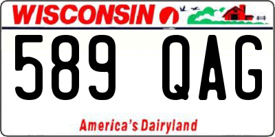 WI license plate 589QAG