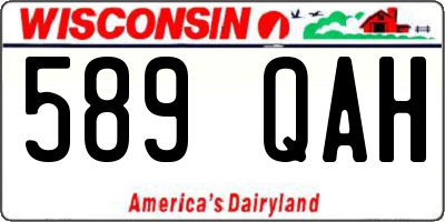 WI license plate 589QAH