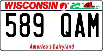 WI license plate 589QAM