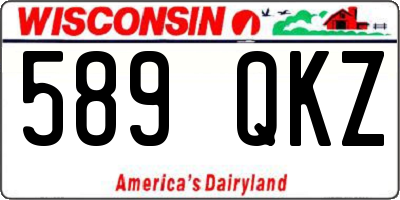WI license plate 589QKZ